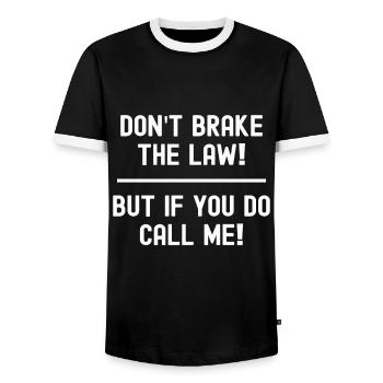 Cadeau Tshirt de la fête des pères Papa Papa Papa Papa Papa Papa Papa - T-shirt contrasté Homme - noir/blanc - Devant - AI Model Female 172 light (172cm) & AI Model Male 178 light (178cm)