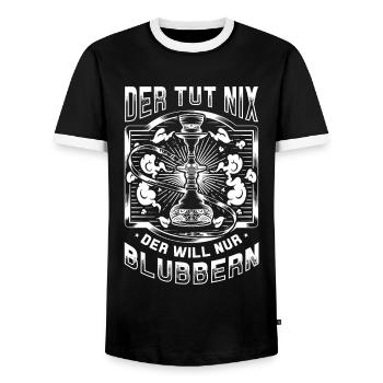 Shisha Doppelapfel Hookah Rauchen Tabak Vape Kohle - Männer Kontrast-T-Shirt - Schwarz/Weiß - Vorne - AI Model Female 172 light (172cm) & AI Model Male 178 light (178cm)