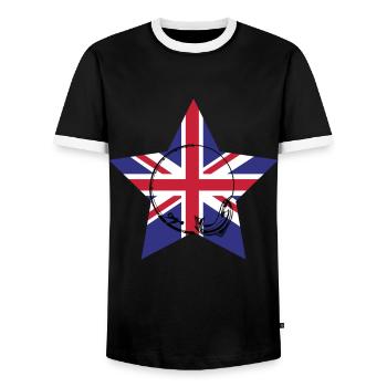 grand passe-temps de pêche - T-shirt contrasté Homme - noir/blanc - Devant - AI Model Female 172 light (172cm) & AI Model Male 178 light (178cm)