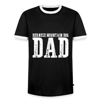 Papa bouvier bernois - T-shirt contrasté Homme - noir/blanc - Devant - AI Model Female 172 light (172cm) & AI Model Male 178 light (178cm)
