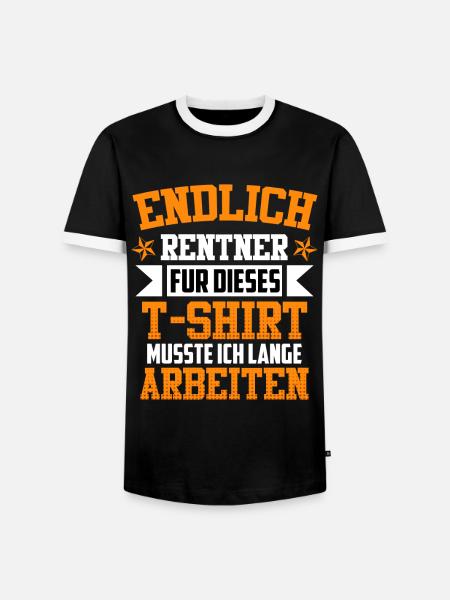 Renteneintritt - Männer Kontrast-T-Shirt - Schwarz/Weiß