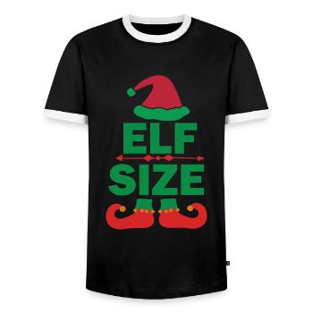 Lustiges Elfengröße Christmas Design - Männer Kontrast-T-Shirt - Schwarz/Weiß - Vorne - AI Model Female 172 light (172cm) & AI Model Male 178 light (178cm)