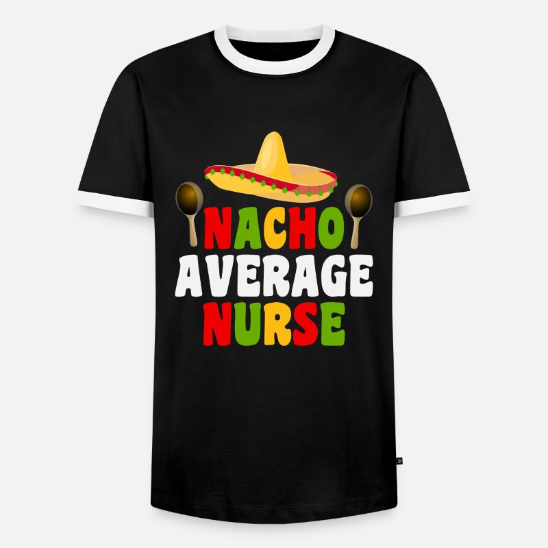 Nacho Average Nurse - Men's Ringer Shirt - black/white