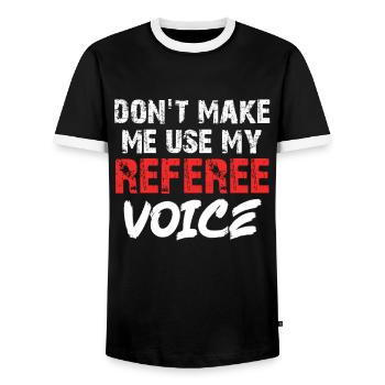 Ne me laissez pas utiliser la voix de mon arbitre - T-shirt contrasté Homme - noir/blanc - Devant - AI Model Female 172 light (172cm) & AI Model Male 178 light (178cm)