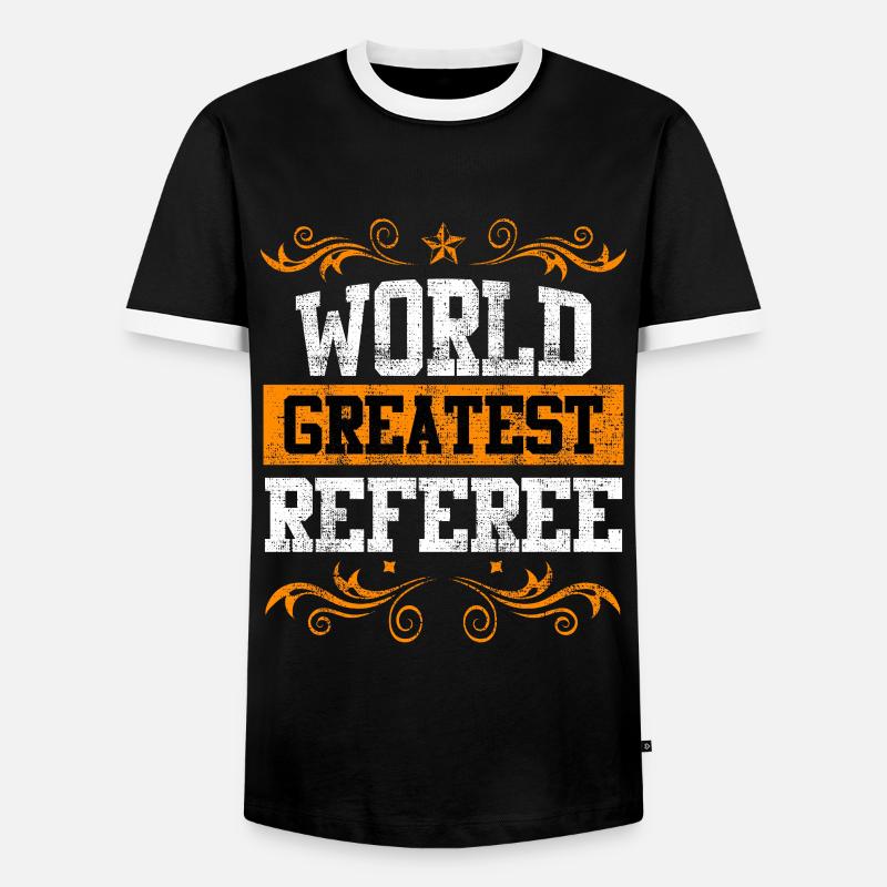 Weltbester Schiedsrichter - Männer Kontrast-T-Shirt - Schwarz/Weiß