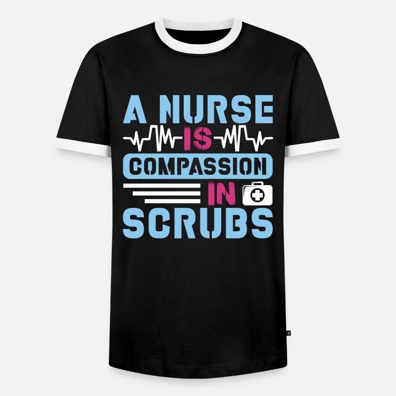 Krankenschwester Barmherzigkeit - Männer Kontrast-T-Shirt - Schwarz/Weiß