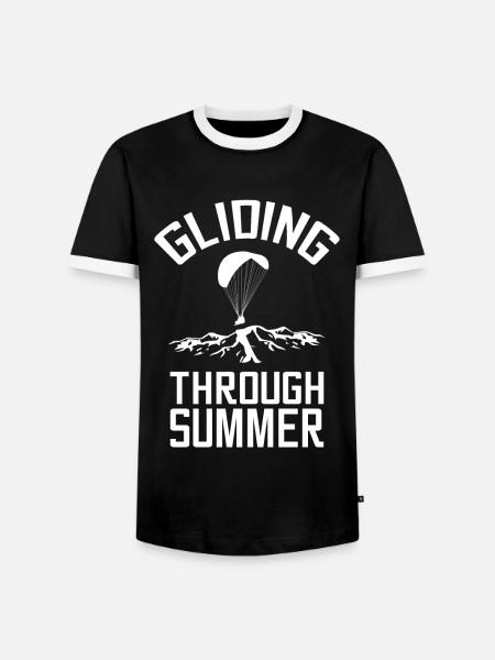 Gliding through summer - Männer Kontrast-T-Shirt - Schwarz/Weiß