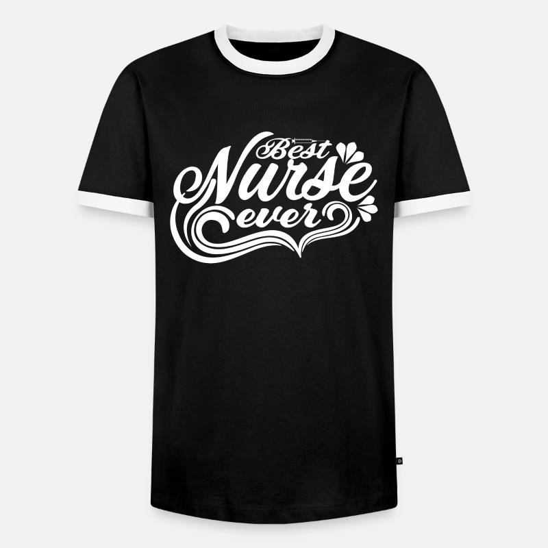 Beste Krankenschwester aller Zeiten - Männer Kontrast-T-Shirt - Schwarz/Weiß