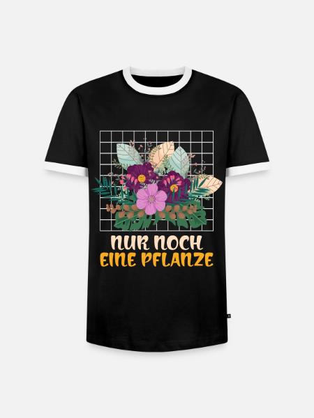 Nur noch eine Pflanze - Männer Kontrast-T-Shirt - Schwarz/Weiß