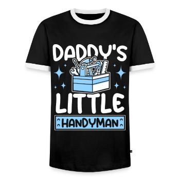 Le petit bricoleur de papa - T-shirt contrasté Homme - noir/blanc - Devant - AI Model Female 172 light (172cm) & AI Model Male 178 light (178cm)