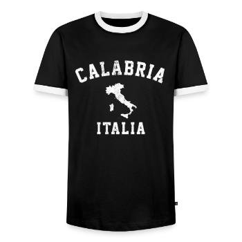 Calabria Italia Italy - Männer Kontrast-T-Shirt - Schwarz/Weiß - Vorne - AI Model Female 172 light (172cm) & AI Model Male 178 light (178cm)