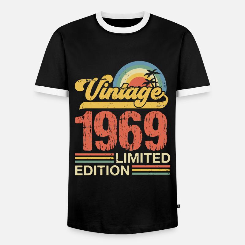 1969 - Men's Ringer Shirt - black/white