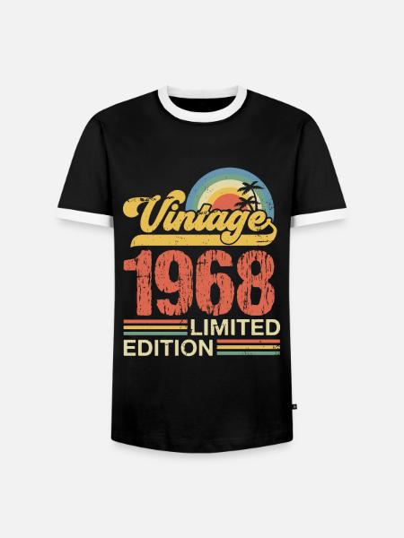 1968 - Men's Ringer Shirt - black/white