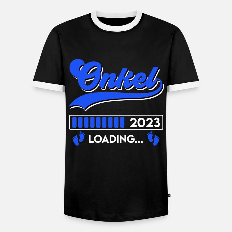 Onkel 2023 loading Onkel - Männer Kontrast-T-Shirt - Schwarz/Weiß