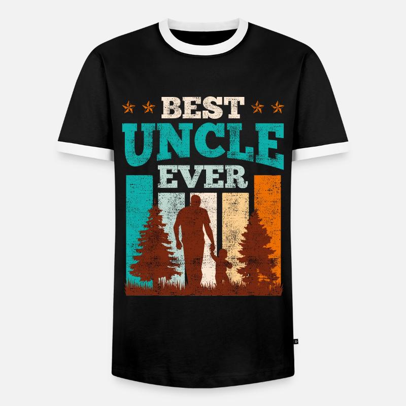 Bester Onkel ever Onkel - Männer Kontrast-T-Shirt - Schwarz/Weiß