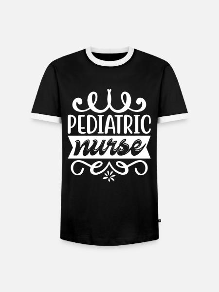 Kinderkrankenschwester - Männer Kontrast-T-Shirt - Schwarz/Weiß