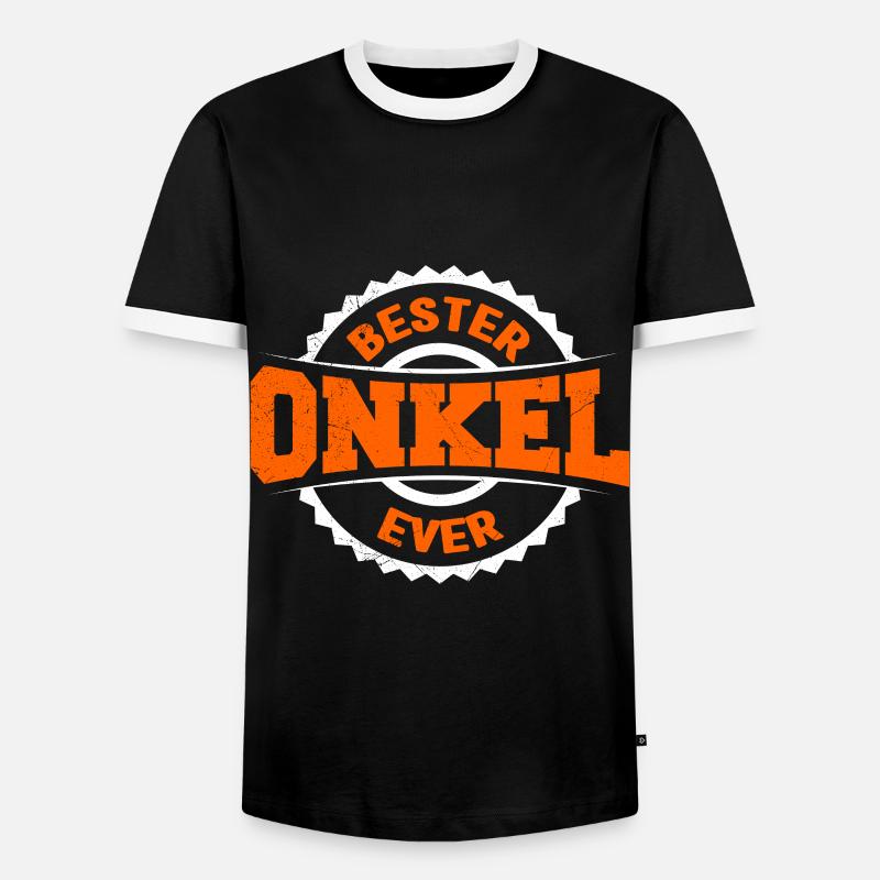 Bester Onkel ever - Männer Kontrast-T-Shirt - Schwarz/Weiß