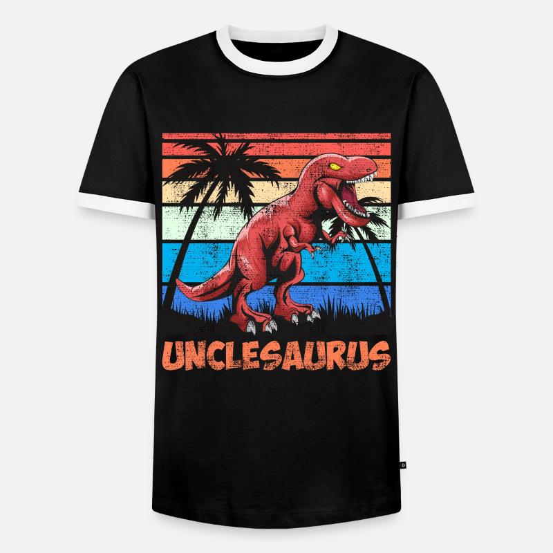 Unclesaurus Onkel - Männer Kontrast-T-Shirt - Schwarz/Weiß