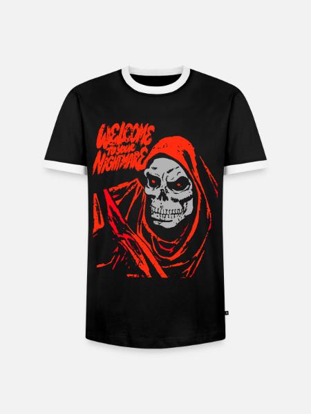 Welcome to youre Nightmare - Männer Kontrast-T-Shirt - Schwarz/Weiß
