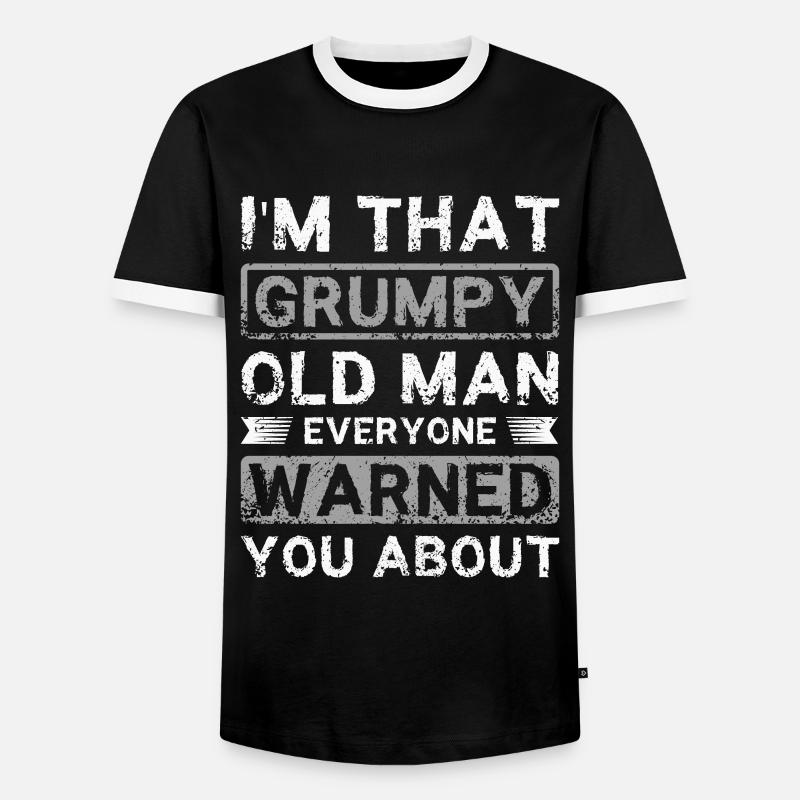 I'm that grumpy old man - Männer Kontrast-T-Shirt - Schwarz/Weiß