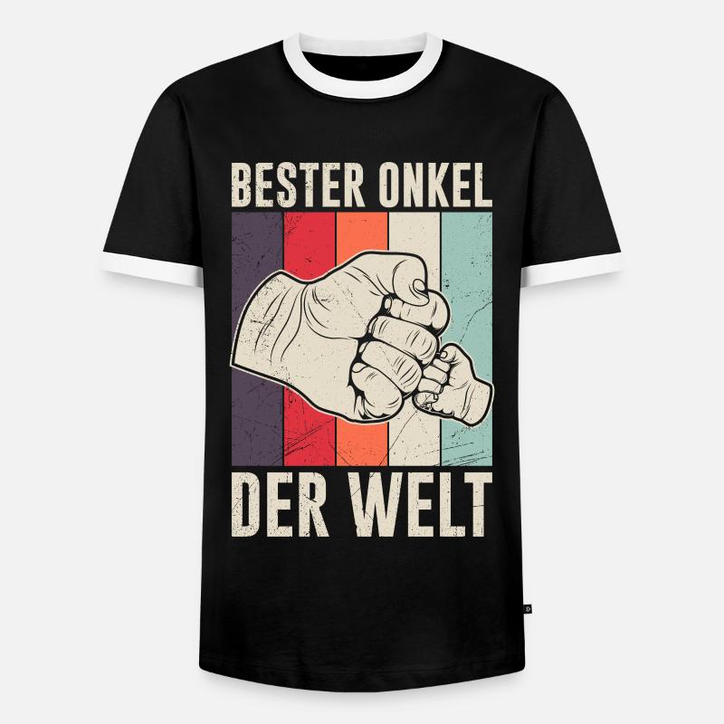 Bester Onkel der Welt - Männer Kontrast-T-Shirt - Schwarz/Weiß