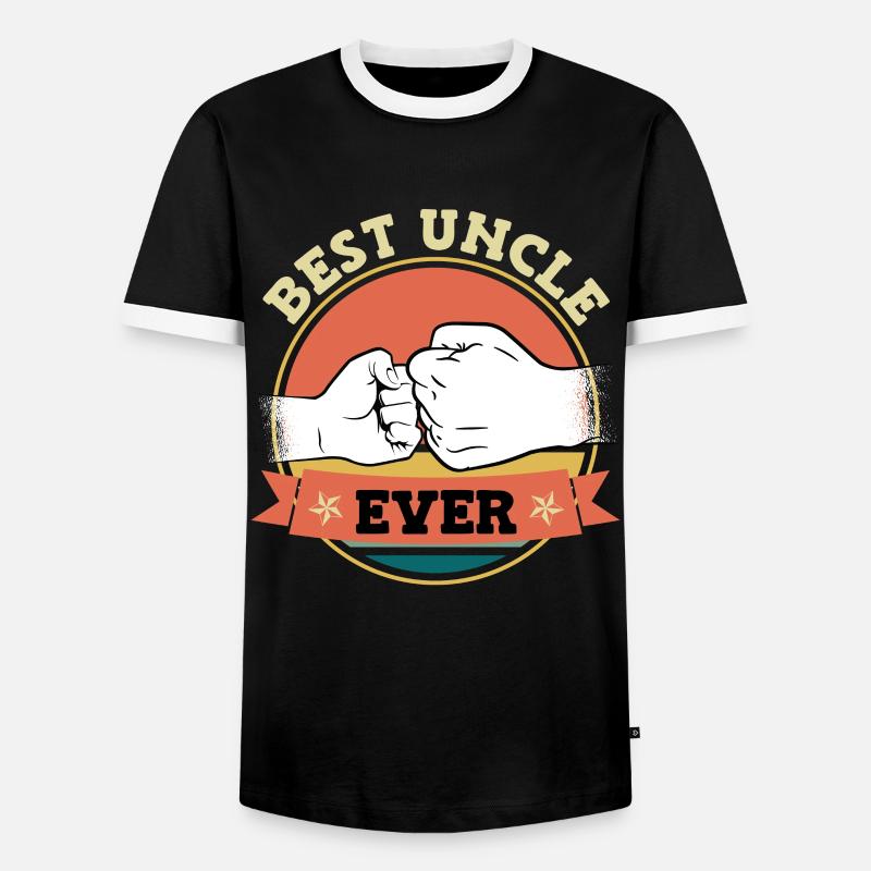 Bester Onkel ever - Männer Kontrast-T-Shirt - Schwarz/Weiß