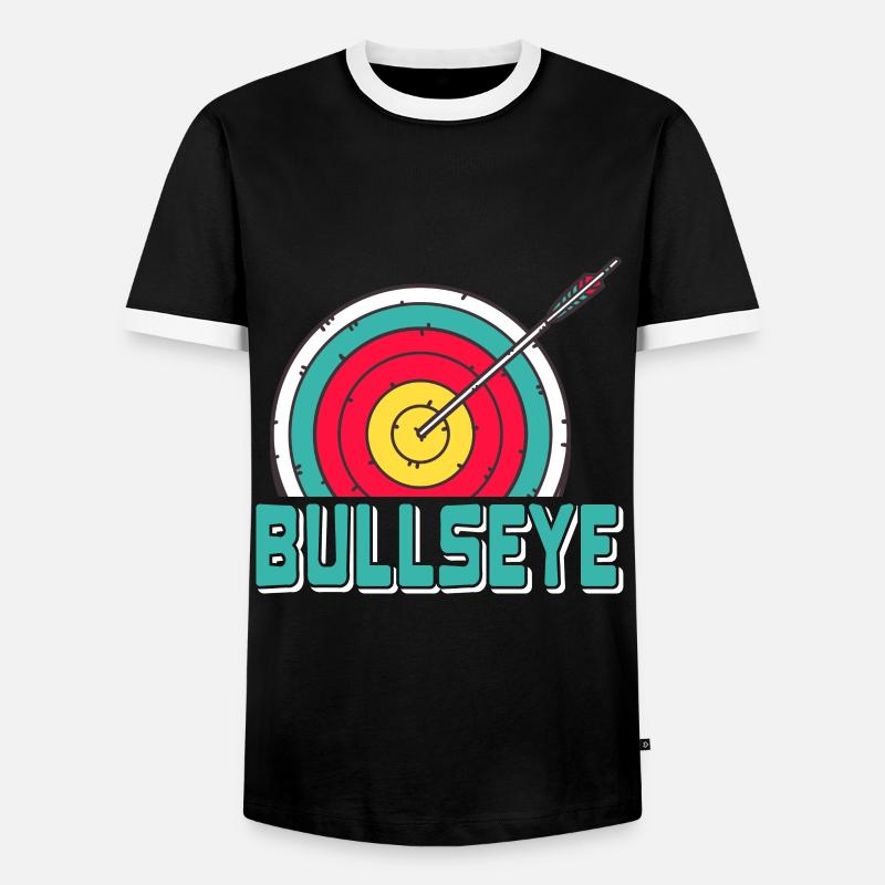 Pull and shoot - Bullseye - Men's Ringer Shirt - black/white