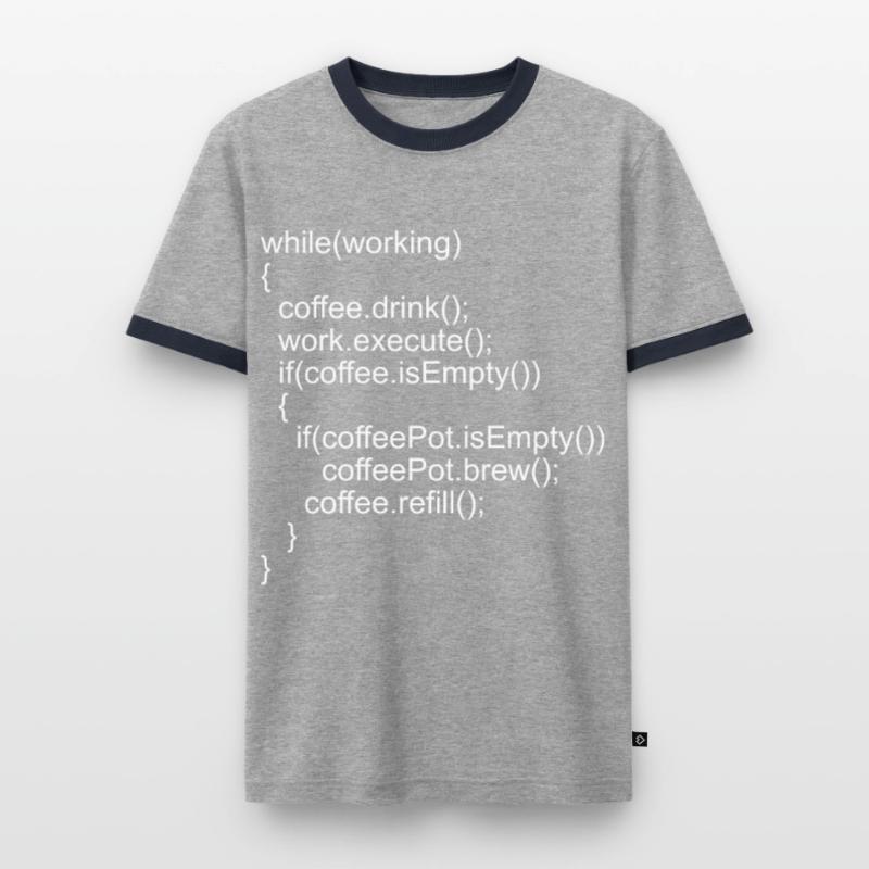 Code source Code du programme pour les programmeurs T-shirt contrasté Homme