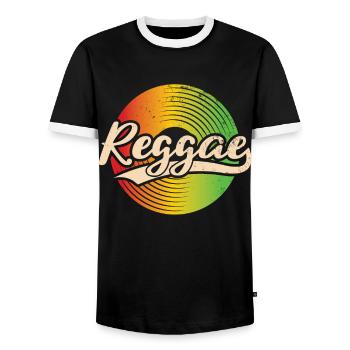 Good Vibes Only Rastafari Rasta Jamaica Reggae - T-shirt contrasté Homme - noir/blanc - Devant - AI Model Female 172 light (172cm) & AI Model Male 178 light (178cm)