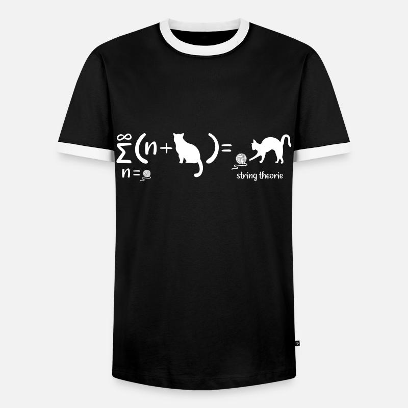 Physics Quantum Nerd Dead + Alive Schrödingers - Men's Ringer Shirt - black/white