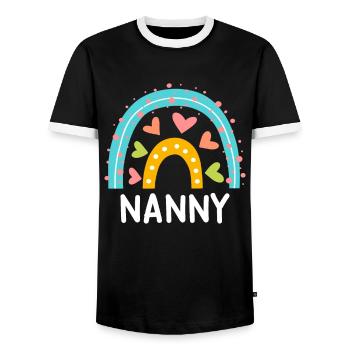Rainbow Love Je suis assistante maternelle - T-shirt contrasté Homme - noir/blanc - Devant - AI Model Female 172 light (172cm) & AI Model Male 178 light (178cm)