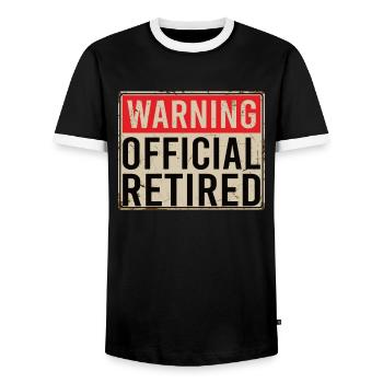 La retraite n’est plus mon problème que les hommes quittent - T-shirt contrasté Homme - noir/blanc - Devant - AI Model Female 172 light (172cm) & AI Model Male 178 light (178cm)