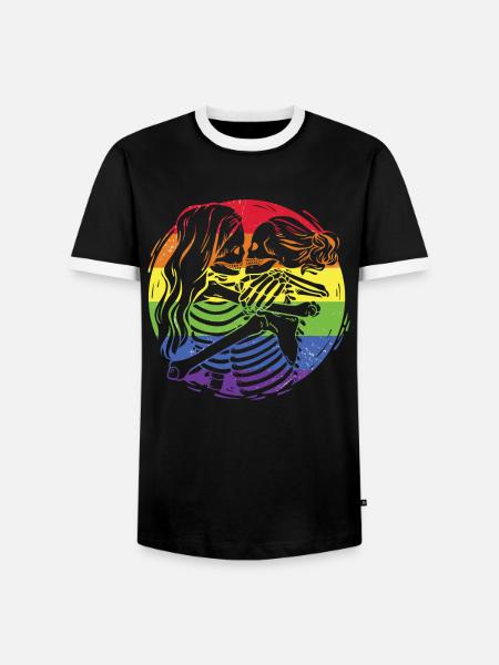Lesben Gay Pride Bisexuell - Männer Kontrast-T-Shirt - Schwarz/Weiß