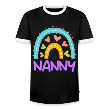 Rainbow Love Je suis assistante maternelle - T-shirt contrasté Homme - noir/blanc - Devant - AI Model Female 172 light (172cm) & AI Model Male 178 light (178cm)