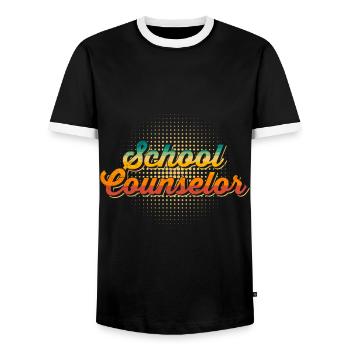 Schulberater ich bin ein cooler Schulbegleiter - Männer Kontrast-T-Shirt - Schwarz/Weiß - Vorne - AI Model Female 172 light (172cm) & AI Model Male 178 light (178cm)