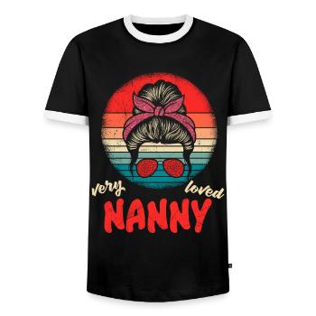 Assistante maternelle préférée meilleure assistante maternelle - T-shirt contrasté Homme - noir/blanc - Devant - AI Model Female 172 light (172cm) & AI Model Male 178 light (178cm)