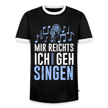Chor Musiker Mir reichts ich geh singen - Männer Kontrast-T-Shirt - Schwarz/Weiß - Vorne - AI Model Female 172 light (172cm) & AI Model Male 178 light (178cm)