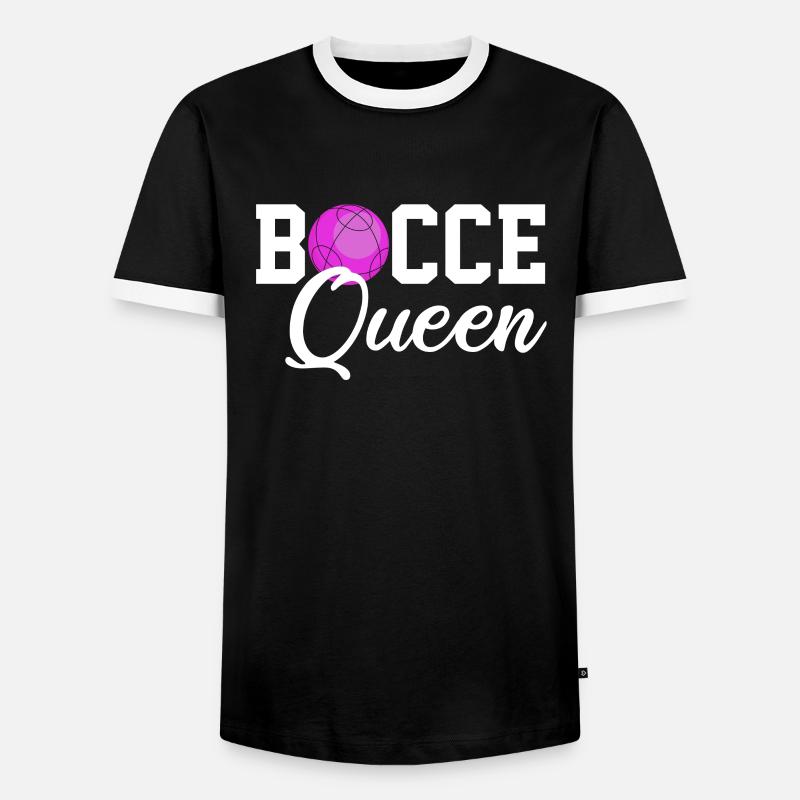 Bocce queen, bocce ball - Männer Kontrast-T-Shirt - Schwarz/Weiß