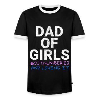 Mens I am Not Sleeping I am Resting My Eyes Dad Fa - Men's Ringer Shirt - black/white - Front - AI Model Female 172 light (172cm) & AI Model Male 178 light (178cm)