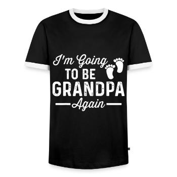 Männer Ich werde wieder Opa lustig Schwangerschaft - Männer Kontrast-T-Shirt - Schwarz/Weiß - Vorne - AI Model Female 172 light (172cm) & AI Model Male 178 light (178cm)