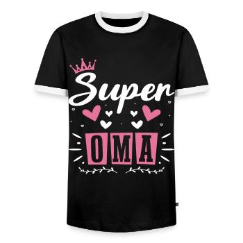 Super Nonna, petite-fille nièce pour la meilleure grand-mère - T-shirt contrasté Homme - noir/blanc - Devant - AI Model Female 172 light (172cm) & AI Model Male 178 light (178cm)