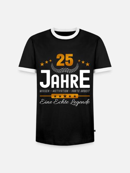 25. Jubiläum - Firmenjubiläum - Männer Kontrast-T-Shirt - Schwarz/Weiß