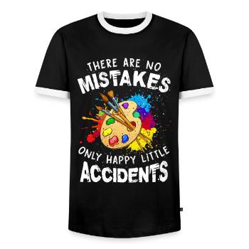Il n’y a pas d’erreurs seulement des petits accidents heureux - T-shirt contrasté Homme - noir/blanc - Devant - AI Model Female 172 light (172cm) & AI Model Male 178 light (178cm)