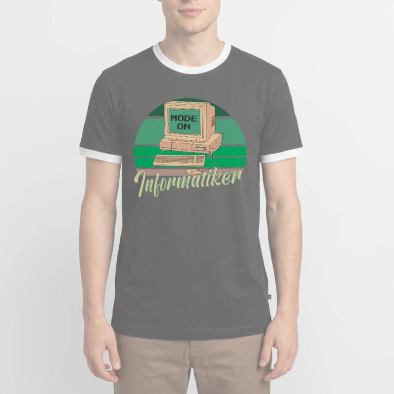 Computer Science Computer Programmer Father Dad Men's Ringer Shirt