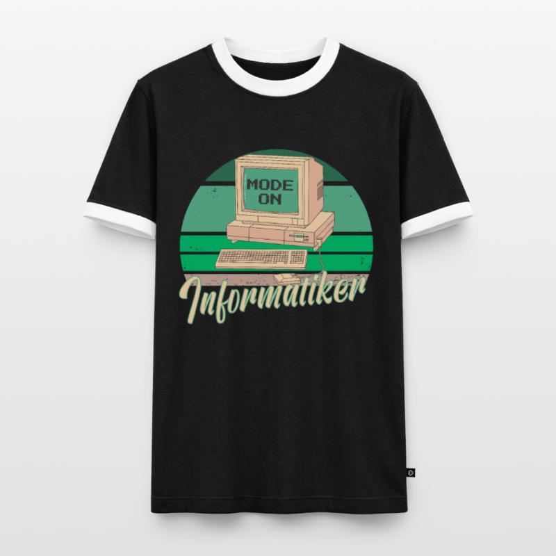 Computer Science Computer Programmer Father Dad Men's Ringer Shirt