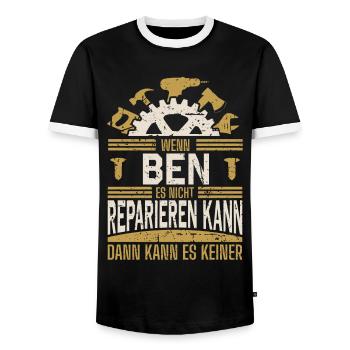 Ben Name Geschenk Geburtstag - Männer Kontrast-T-Shirt - Schwarz/Weiß - Vorne - AI Model Female 172 light (172cm) & AI Model Male 178 light (178cm)