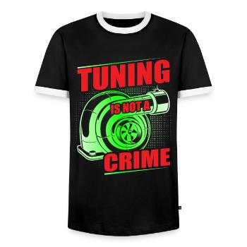 Auto Tuner, KFZ Mechaniker, Racing Car, Tuning - Männer Kontrast-T-Shirt - Schwarz/Weiß - Vorne - AI Model Female 172 light (172cm) & AI Model Male 178 light (178cm)