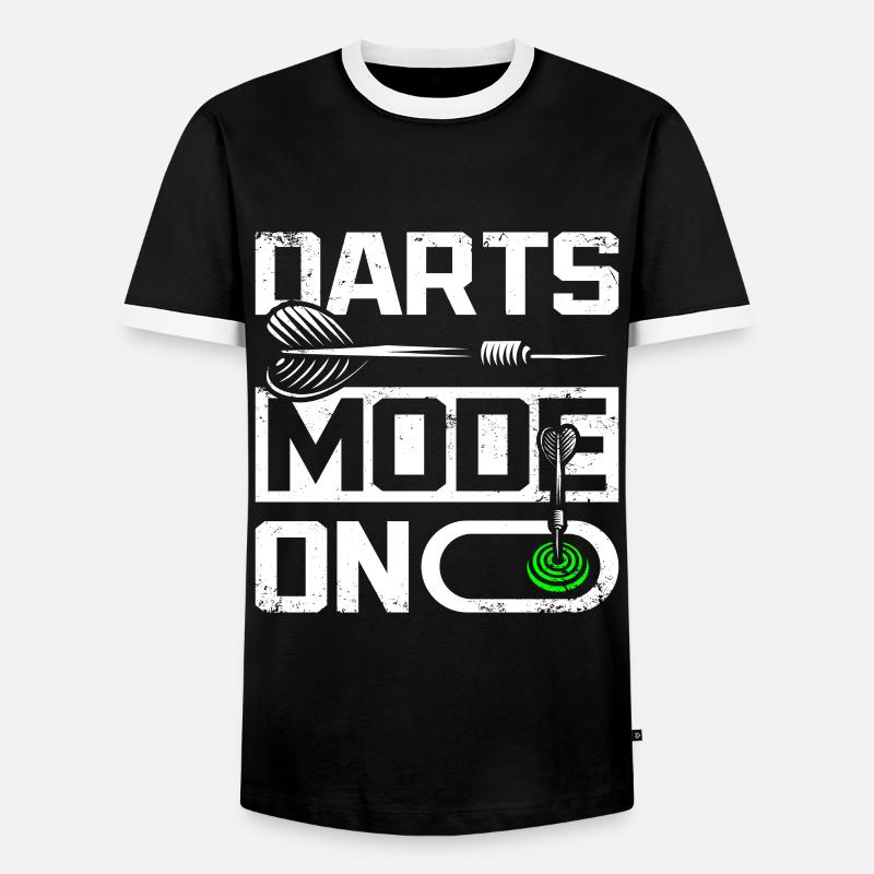 Darts mode on - Männer Kontrast-T-Shirt - Schwarz/Weiß