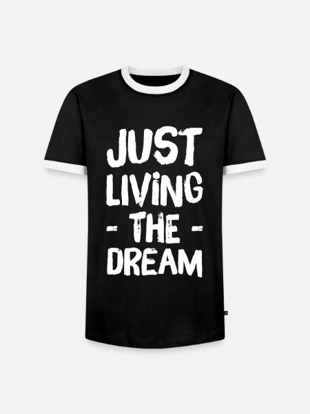 Vivre le rêve - T-shirt contrasté Homme - noir/blanc