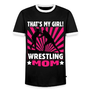 That's My Girl - Girls Wrestling Idee - Wrestling - Männer Kontrast-T-Shirt - Schwarz/Weiß - Vorne - AI Model Female 172 light (172cm) & AI Model Male 178 light (178cm)